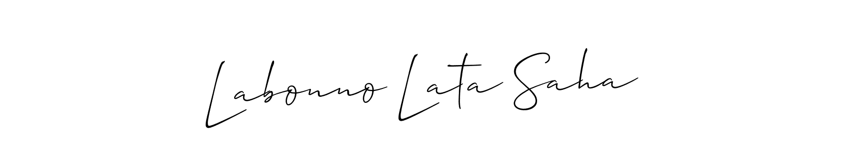 You can use this online signature creator to create a handwritten signature for the name Labonno Lata Saha. This is the best online autograph maker. Labonno Lata Saha signature style 2 images and pictures png